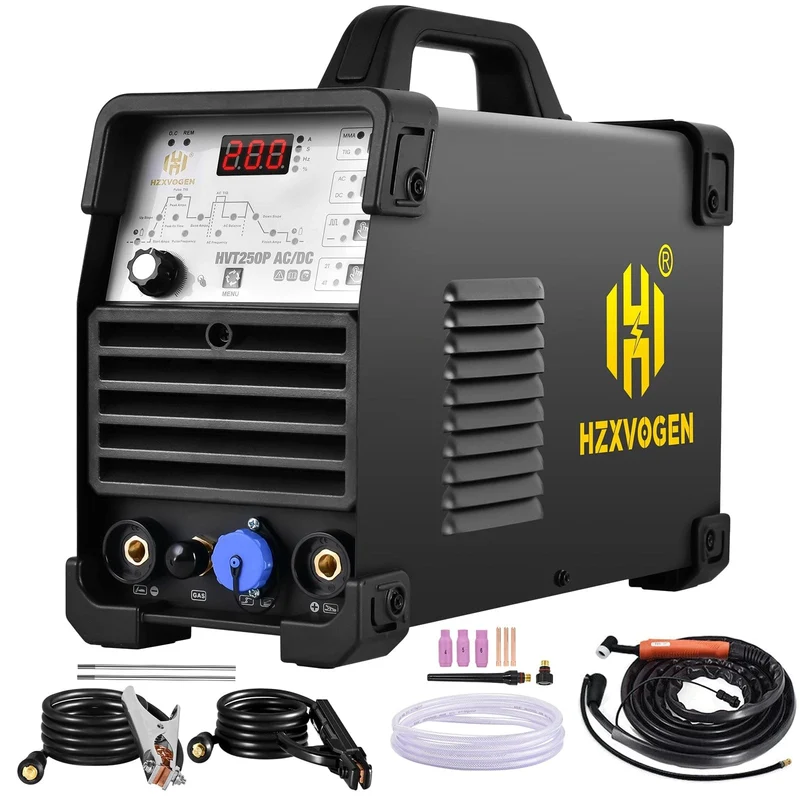 HZXVOGEN Tig AC/DC Schweißer Aluminium Schweißen Maschine ARC Stick Schweißer Werkzeuge IGBT Inverter soldador Mit Puls сварочный аппар