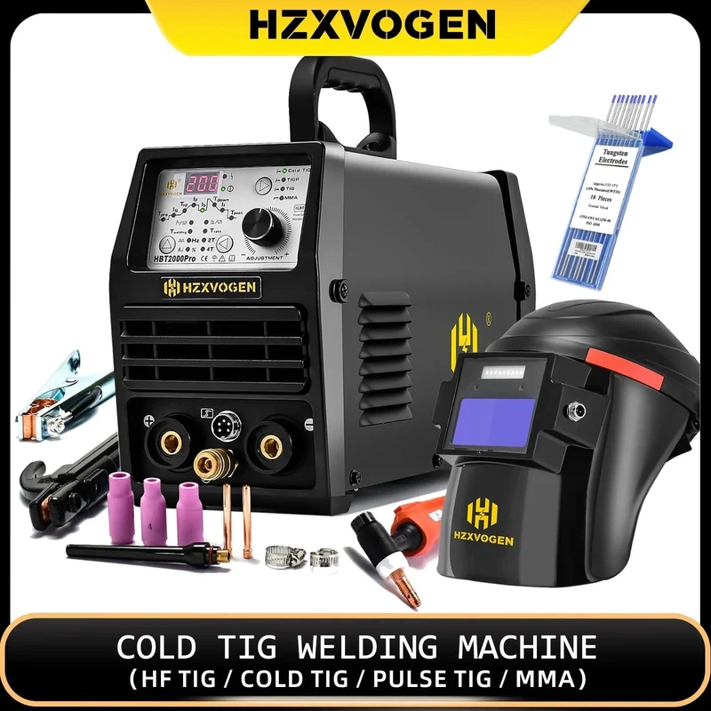 HZXVOGEN WIG-Kaltschweißgerät HBT2000PII 145A Puls 1-900ms Einstellung WIG HF WIG Punkt WIG ARC Stabschweißgerät soldadora tig