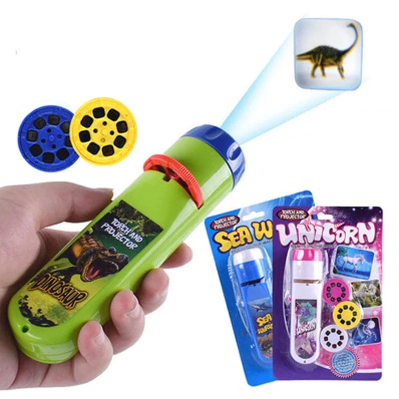 Projektions-Taschenlampe, Kinderprojektorlicht, süßes Cartoon-Spielzeug, Nachtfoto, Bildlicht, Schlafenszeit, Lernspaßspielzeug