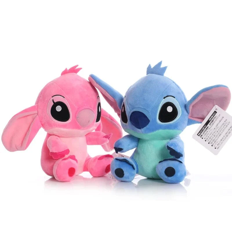 Disney Lilo & Stitch Paar Modelle Cartoon Plüsch Puppen Anime Plüsch Baby Spielzeug Anhänger Spielzeug Mädchen Kinder Geburtstag Geschenk