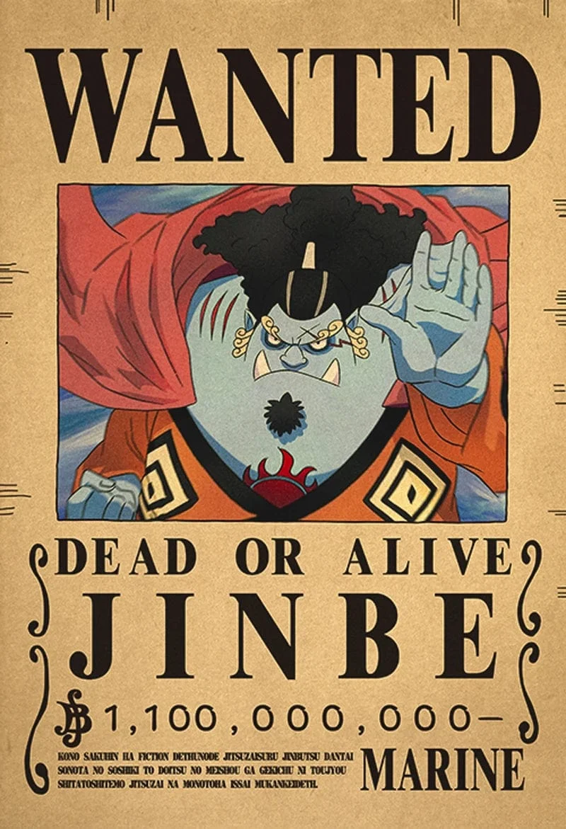 10 STÜCKE Anime Luffy Strohhut-piraten One Piece Steckbrief Aufkleber Vintage Malerei Kind Bett Zimmer Wand Schmücken Erwachsene Spielzeug Geschenk