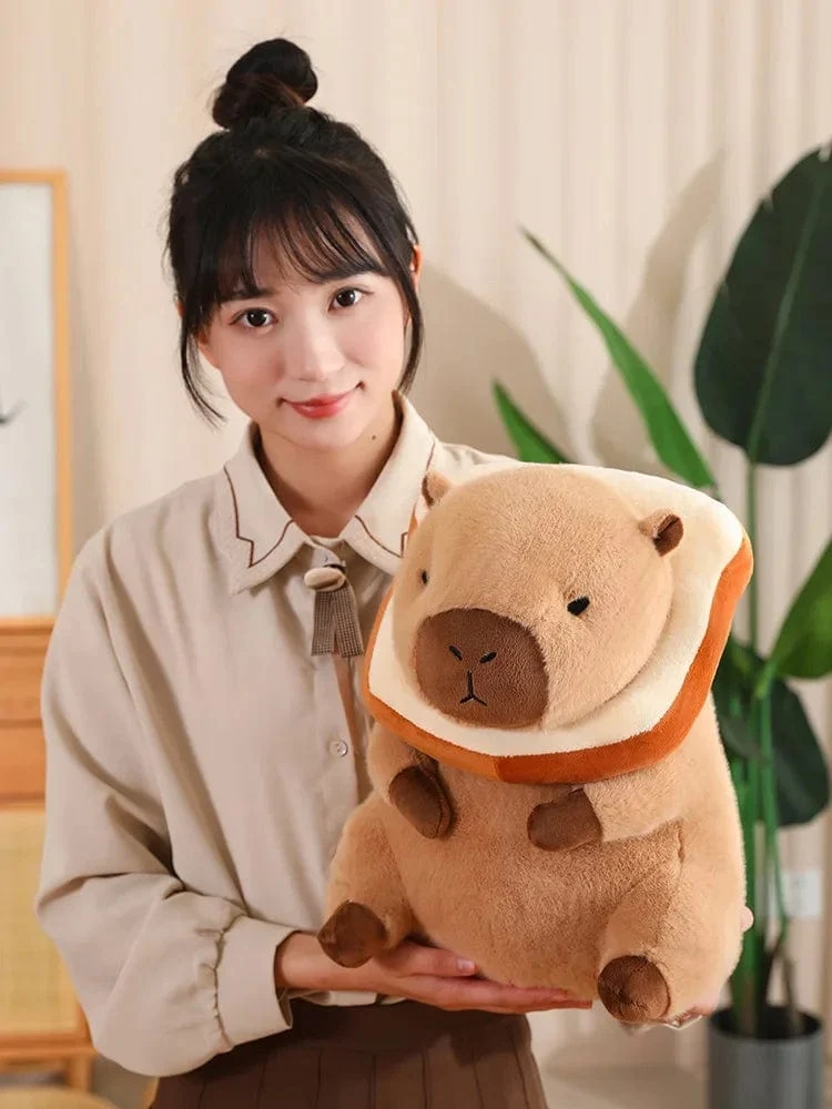 Erdbeerhut Capybara Plüschtier Simulation Schildkröte Rucksack Capibara Kuscheltiere Papa Hand Kreis Ring Kleiner Anhänger