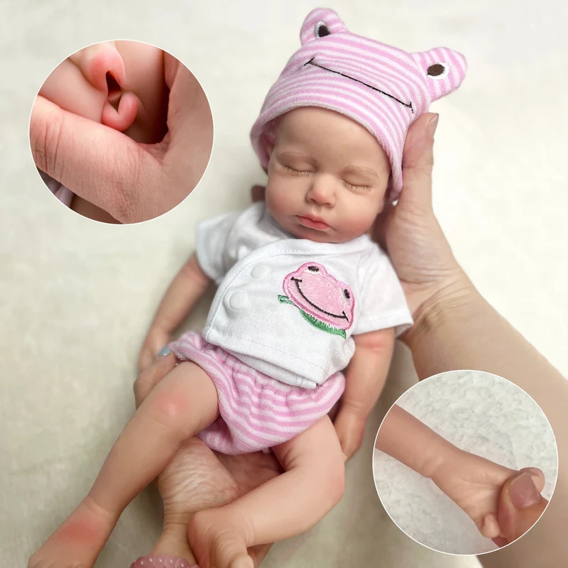 Loulou kann den Mund öffnen, Reborn-Puppe, Baby, Ganzkörper, weiches Silikon, Bebe-Puppe, Junge und Mädchen zur Auswahl