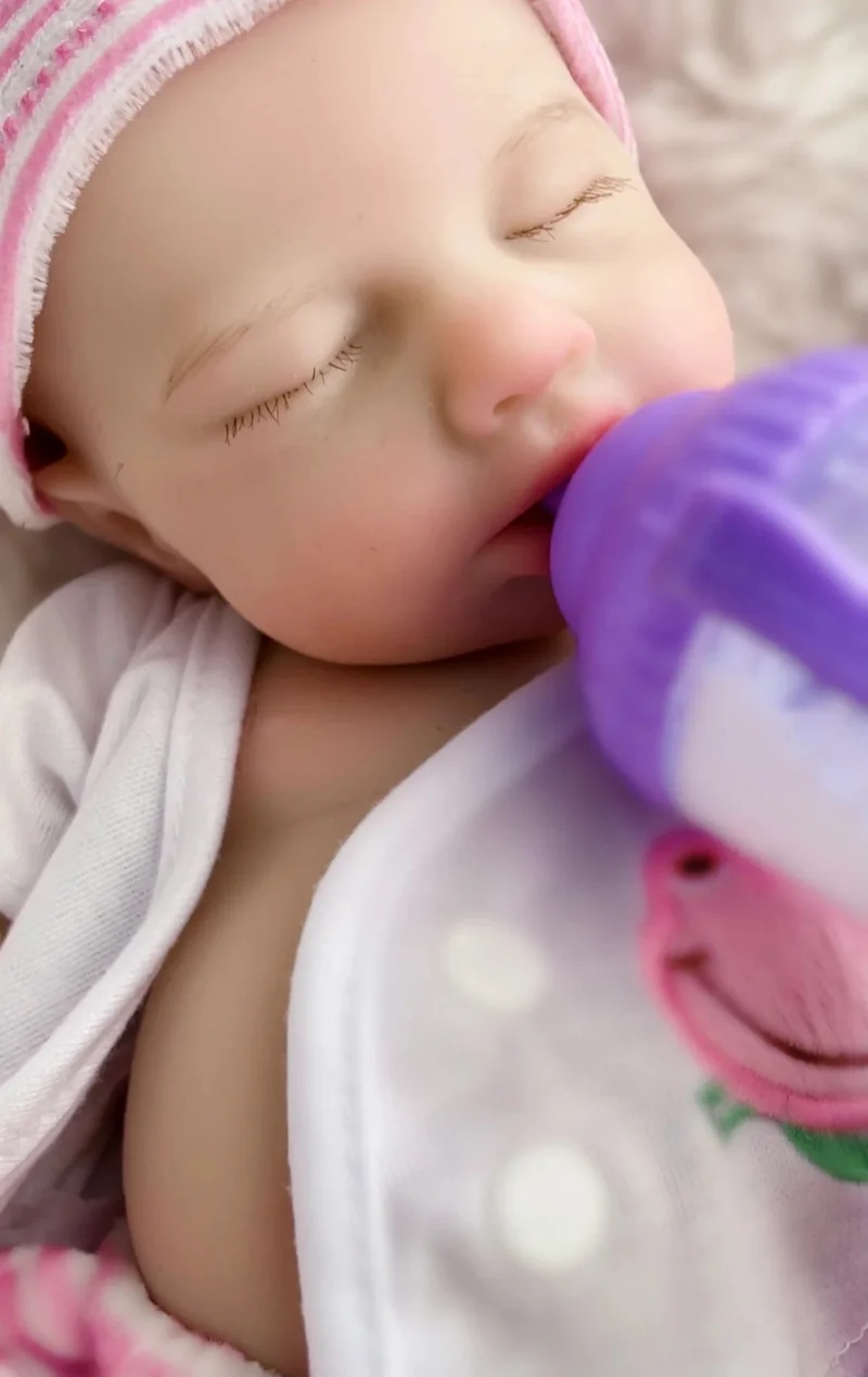 Loulou kann den Mund öffnen, Reborn-Puppe, Baby, Ganzkörper, weiches Silikon, Bebe-Puppe, Junge und Mädchen zur Auswahl