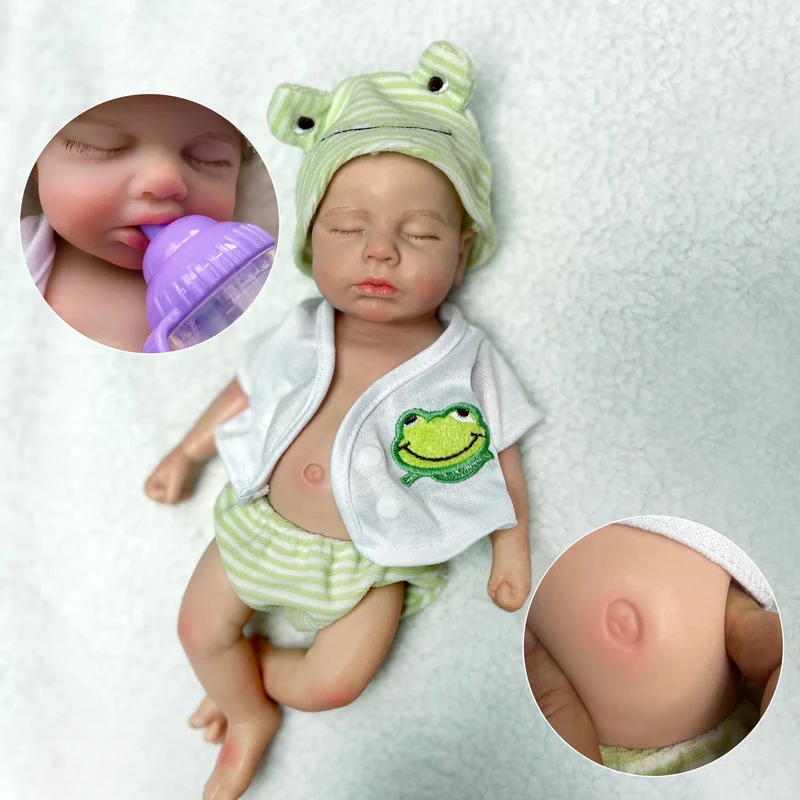 Loulou kann den Mund öffnen, Reborn-Puppe, Baby, Ganzkörper, weiches Silikon, Bebe-Puppe, Junge und Mädchen zur Auswahl