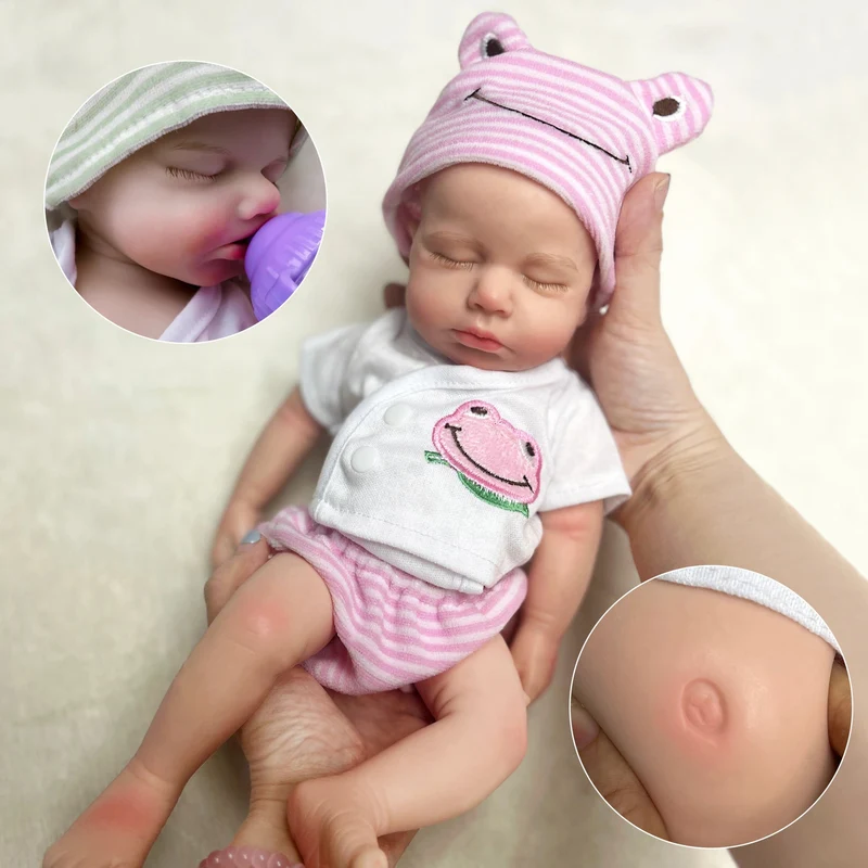 Loulou kann den Mund öffnen, Reborn-Puppe, Baby, Ganzkörper, weiches Silikon, Bebe-Puppe, Junge und Mädchen zur Auswahl