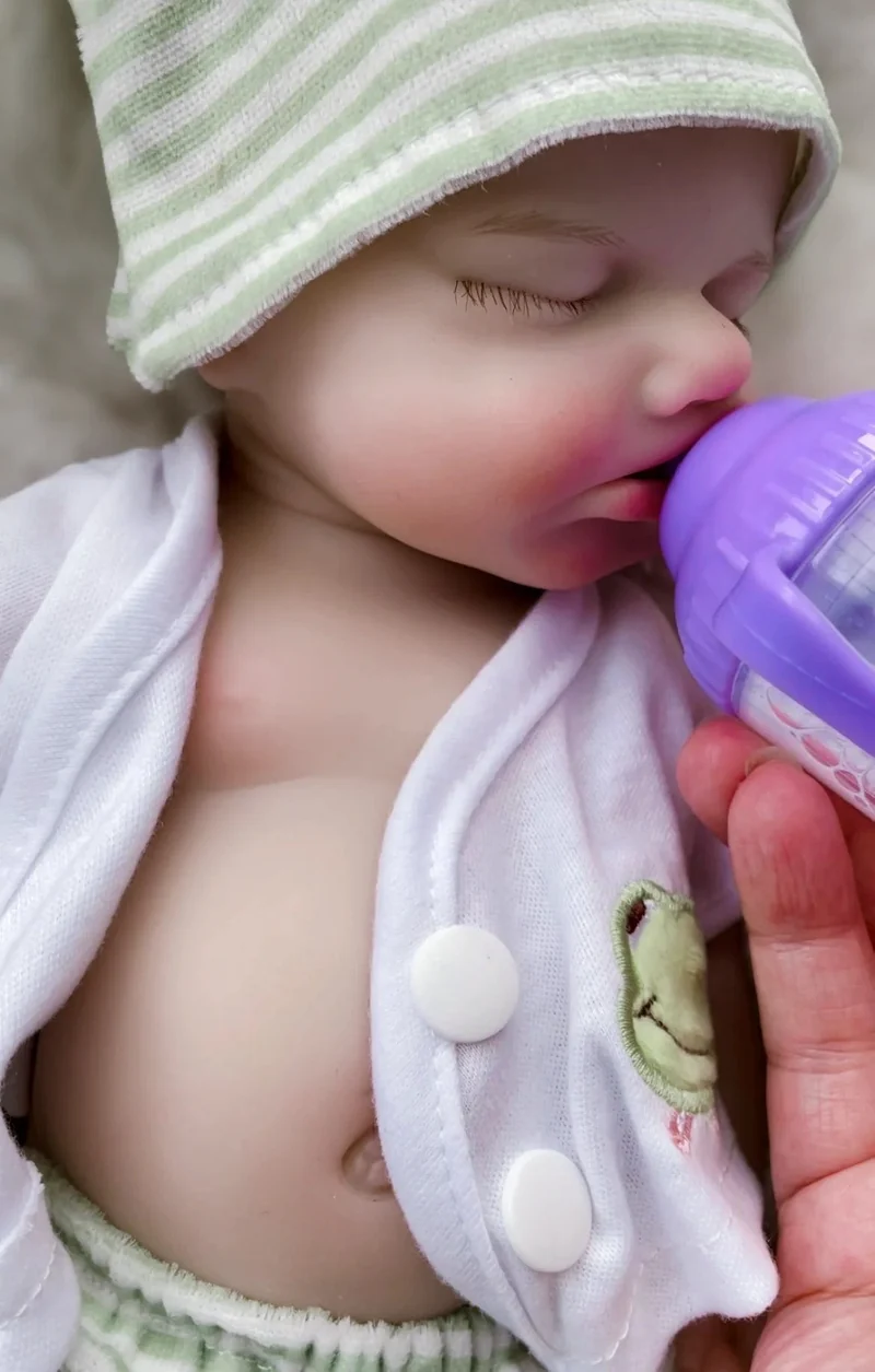 Loulou kann den Mund öffnen, Reborn-Puppe, Baby, Ganzkörper, weiches Silikon, Bebe-Puppe, Junge und Mädchen zur Auswahl