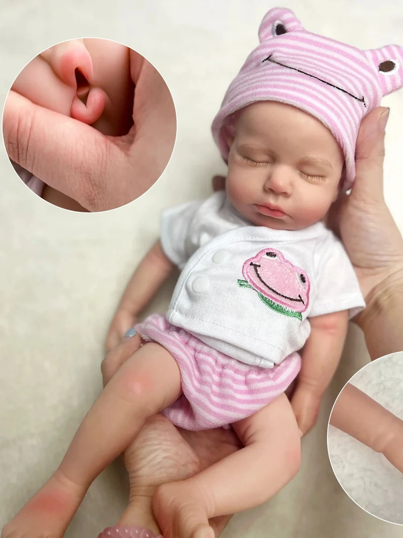 Loulou kann den Mund öffnen, Reborn-Puppe, Baby, Ganzkörper, weiches Silikon, Bebe-Puppe, Junge und Mädchen zur Auswahl