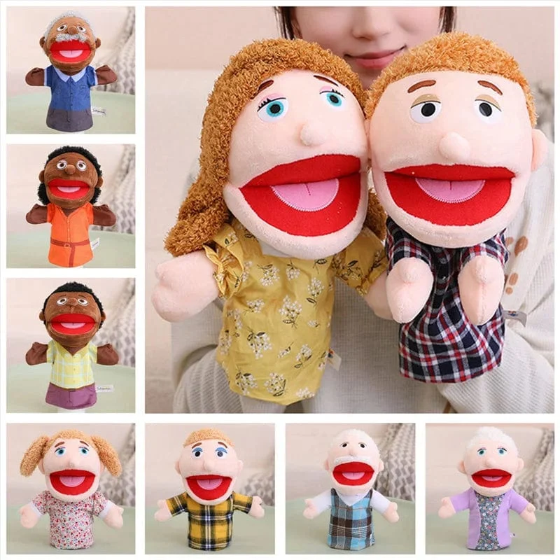 28-33 cm Kinder-Plüsch-Finger- und Handpuppe Beliebte Aktivität Junge Mädchen Rollenspiel Gutenachtgeschichte Requisiten Familienrollenspiel Spielzeug Puppe