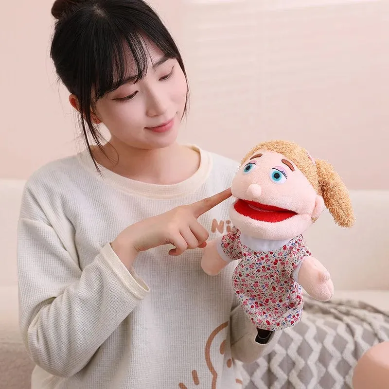 28-33 cm Kinder-Plüsch-Finger- und Handpuppe Beliebte Aktivität Junge Mädchen Rollenspiel Gutenachtgeschichte Requisiten Familienrollenspiel Spielzeug Puppe