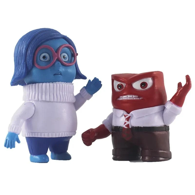 10 teile/satz Inside Out 2 Action Figur Spielzeug Cartoon Film Freude Angst Wut Traurigkeit Ekel Angst Modell Puppe Figuren Kinder Geschenk