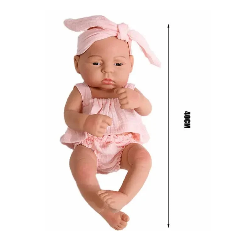 16 zoll Volle Körper Silikon Bebe Reborn Puppe Weiche Puppen Lebensechte Baby Vinyl Bebe Puppe Nette Reborn Baby Puppe Für mädchen Puppe Spielzeug