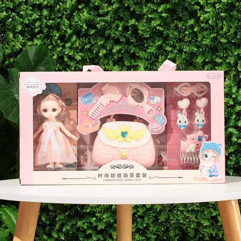 Spielzeuge BJD Puppe für Mädchen Geschenke Prinzessin Tasche Tierhandlung Fahrradgelenk Bewegliches Komplettset DIY Spielzeug Kinderspielzeug Geburtstag Weihnachten