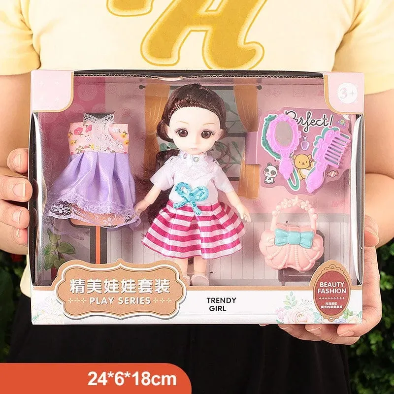Spielzeuge BJD Puppe für Mädchen Geschenke Prinzessin Tasche Tierhandlung Fahrradgelenk Bewegliches Komplettset DIY Spielzeug Kinderspielzeug Geburtstag Weihnachten