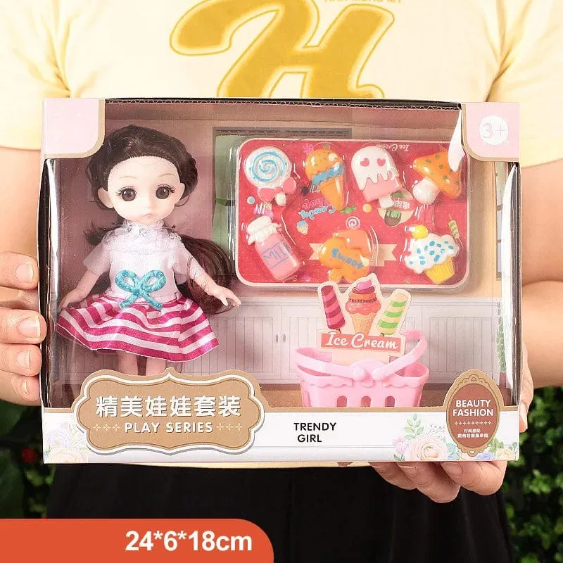 Spielzeuge BJD Puppe für Mädchen Geschenke Prinzessin Tasche Tierhandlung Fahrradgelenk Bewegliches Komplettset DIY Spielzeug Kinderspielzeug Geburtstag Weihnachten