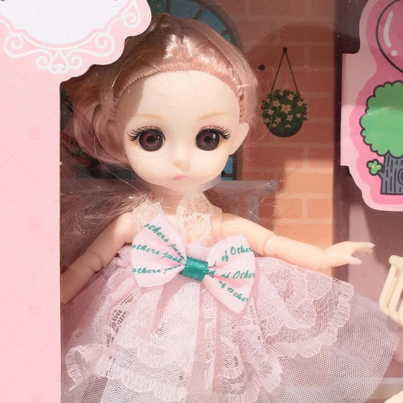 Spielzeuge BJD Puppe für Mädchen Geschenke Prinzessin Tasche Tierhandlung Fahrradgelenk Bewegliches Komplettset DIY Spielzeug Kinderspielzeug Geburtstag Weihnachten