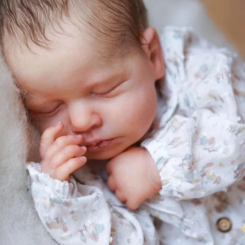 20 Zoll Reborn LouLou 3D-Hautbemalungsset mit verwurzelten Wimpern und Stoffkörper, nicht zusammengebaute Reborn-Babypuppenteile, DIY-Formen
