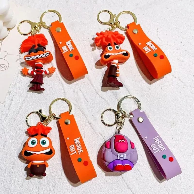 Neuer Schlüsselanhänger „Inside Out 2“ aus dem Disney-Film „Angst, Langeweile, Neid“, süße Mädchen, kreativer Taschenanhänger, Auto-Schlüsselanhänger, Spielzeug, Geschenke