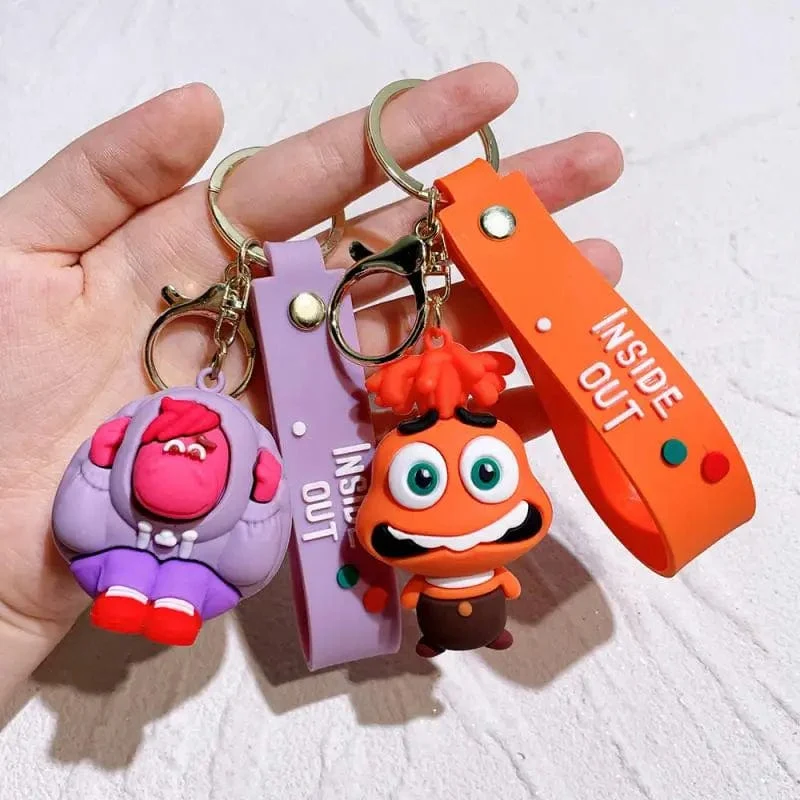 Neuer Schlüsselanhänger „Inside Out 2“ aus dem Disney-Film „Angst, Langeweile, Neid“, süße Mädchen, kreativer Taschenanhänger, Auto-Schlüsselanhänger, Spielzeug, Geschenke