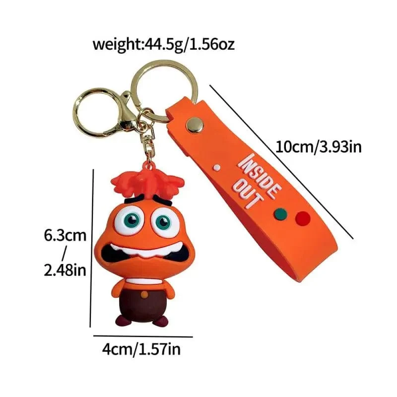 Neuer Schlüsselanhänger „Inside Out 2“ aus dem Disney-Film „Angst, Langeweile, Neid“, süße Mädchen, kreativer Taschenanhänger, Auto-Schlüsselanhänger, Spielzeug, Geschenke