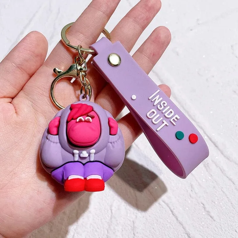 Neuer Schlüsselanhänger „Inside Out 2“ aus dem Disney-Film „Angst, Langeweile, Neid“, süße Mädchen, kreativer Taschenanhänger, Auto-Schlüsselanhänger, Spielzeug, Geschenke