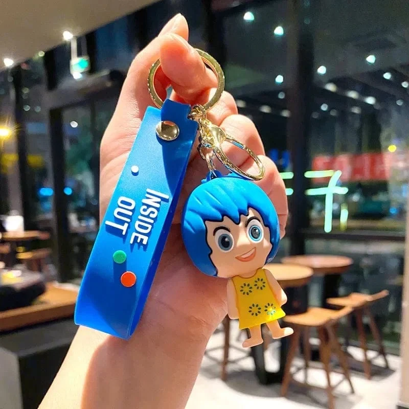 Neuer Schlüsselanhänger „Inside Out 2“ aus dem Disney-Film „Angst, Langeweile, Neid“, süße Mädchen, kreativer Taschenanhänger, Auto-Schlüsselanhänger, Spielzeug, Geschenke