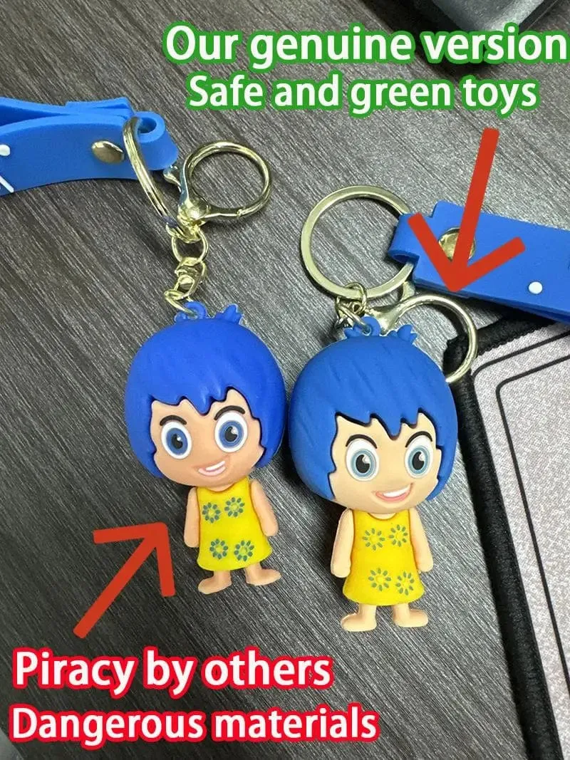Neuer Schlüsselanhänger „Inside Out 2“ aus dem Disney-Film „Angst, Langeweile, Neid“, süße Mädchen, kreativer Taschenanhänger, Auto-Schlüsselanhänger, Spielzeug, Geschenke