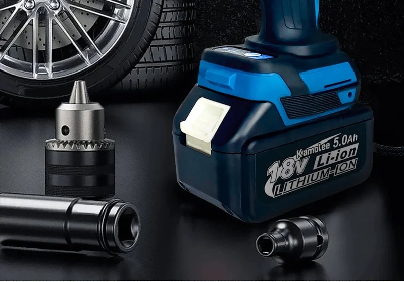 Kamolee 1800 NM Drehmoment DTW700 Bürstenloser elektrischer Schlagschrauber 1/2 Zoll Lithium-Ionen-Akku für Makita 18V Akku