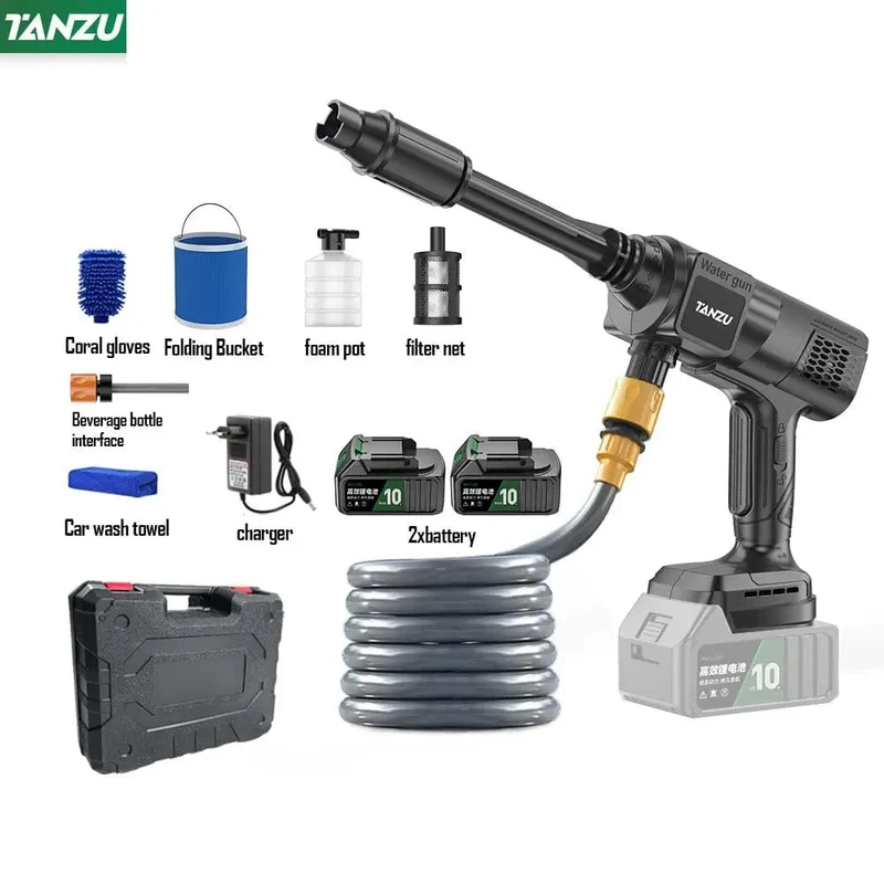 21V 80 Bar Generation 7 Hochdruckreiniger Einstellbare Wasserdruckdüse Kabellose elektrische Wasserpistole Autoboden Balkonwäsche