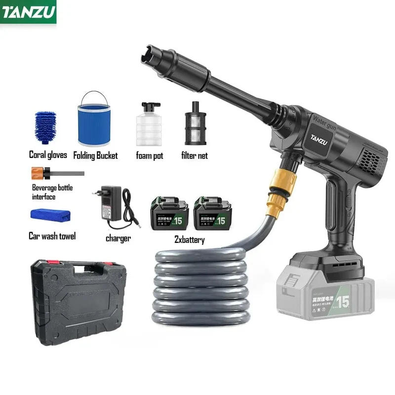 21V 80 Bar Generation 7 Hochdruckreiniger Einstellbare Wasserdruckdüse Kabellose elektrische Wasserpistole Autoboden Balkonwäsche