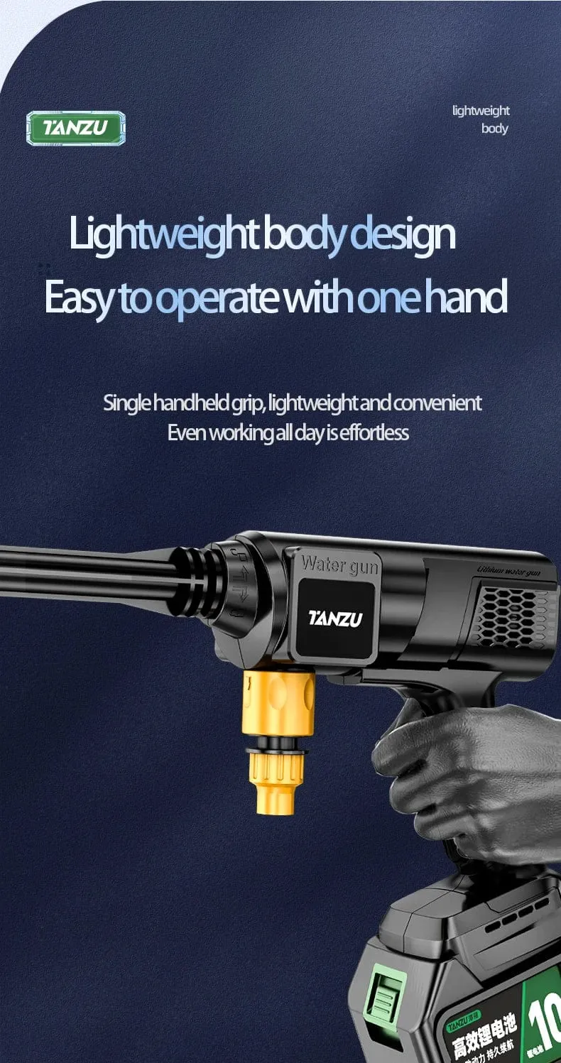21V 80 Bar Generation 7 Hochdruckreiniger Einstellbare Wasserdruckdüse Kabellose elektrische Wasserpistole Autoboden Balkonwäsche