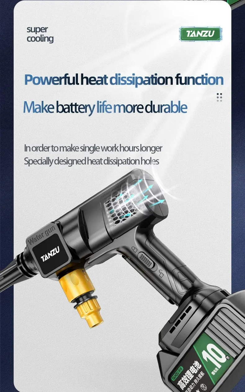 21V 80 Bar Generation 7 Hochdruckreiniger Einstellbare Wasserdruckdüse Kabellose elektrische Wasserpistole Autoboden Balkonwäsche