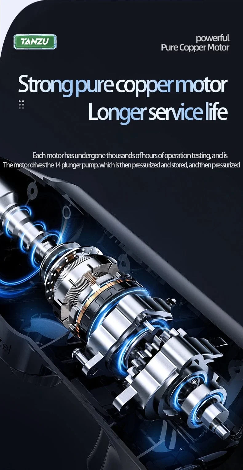 21V 80 Bar Generation 7 Hochdruckreiniger Einstellbare Wasserdruckdüse Kabellose elektrische Wasserpistole Autoboden Balkonwäsche