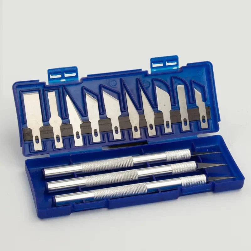 Gravur- und Schnitzmesser-Set aus Kohlenstoffstahl, Skalpellmesser, Werkzeugset, Polymer-Ton, Stiftmesser, Bastel- und Schnitzschneider, Reparaturwerkzeuge