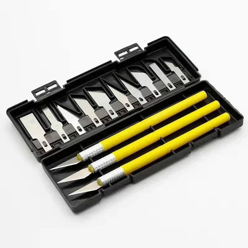 Gravur- und Schnitzmesser-Set aus Kohlenstoffstahl, Skalpellmesser, Werkzeugset, Polymer-Ton, Stiftmesser, Bastel- und Schnitzschneider, Reparaturwerkzeuge