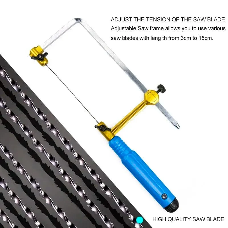 CMCP Verstellbarer Sägebogen, U-Typ-Sägebogen, Schneidwerkzeug für den Holzgriff des Schmucksägerahmens, Handwerkzeuge, Juweliersägerahmen