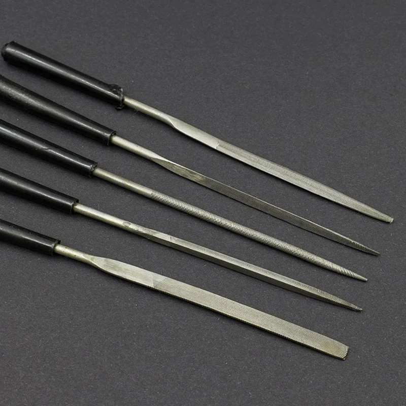 STONEGO Nadelfeilen-Set, 5 Stück/10 Stück, 3 x 140 mm, für Juweliere, Diamantschnitzerei, Metall-, Glas- und Steinhandwerk, Handwerkzeug