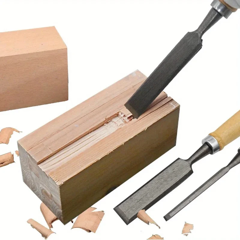 Holzmeißel mit bequemem Buchengriff und Holzgriffen, 4/8/12/16 mm, 20 Stück – ergonomische Holzschnitzwerkzeuge, DIY-Hilfswerkzeuge