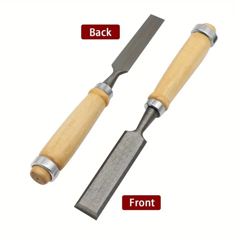 Holzmeißel mit bequemem Buchengriff und Holzgriffen, 4/8/12/16 mm, 20 Stück – ergonomische Holzschnitzwerkzeuge, DIY-Hilfswerkzeuge