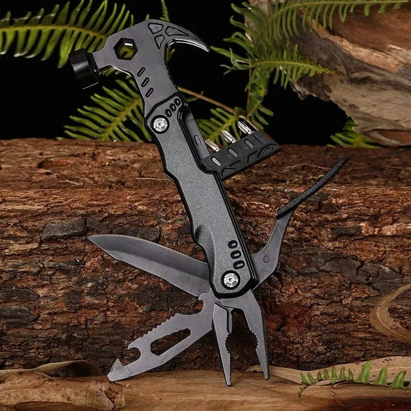 Multifunktionale Klauenhammerzange Outdoor Camping Nagelhammer Mehrzweck-Klappwerkzeug Zange Lebensrettende Hammer Handwerkzeuge