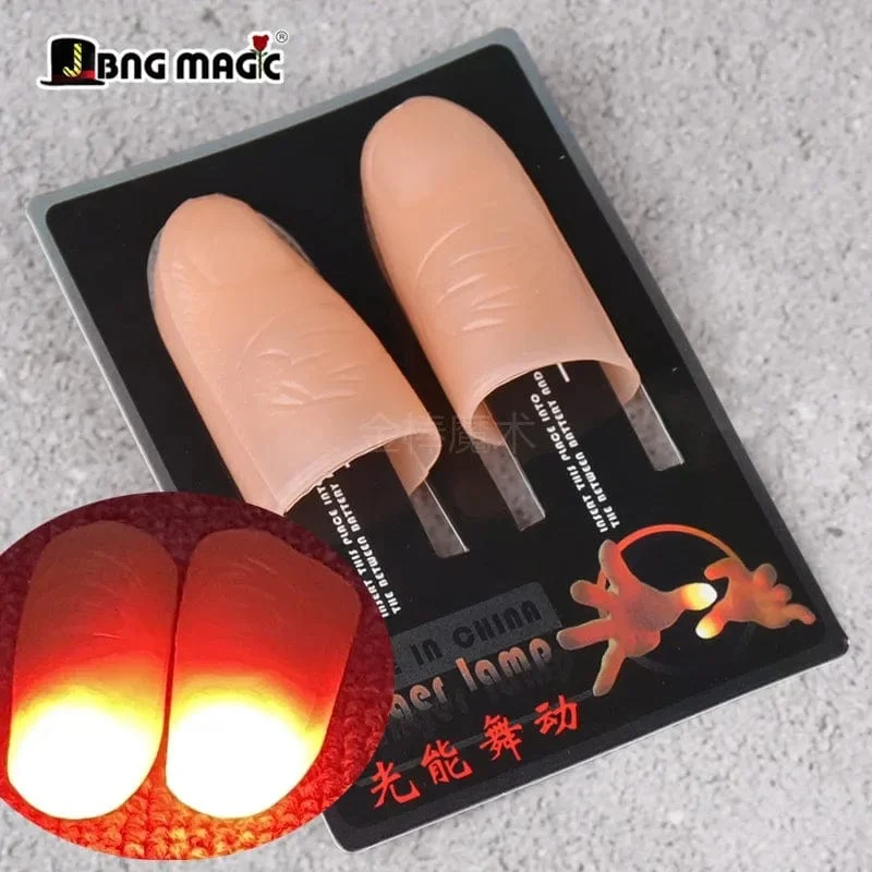 2 Teile/satz Magische Daumen Licht Spielzeug für Erwachsene Zaubertrick Requisiten Blau Licht Led Blinkende Finger Halloween Party Spielzeug für Kinder