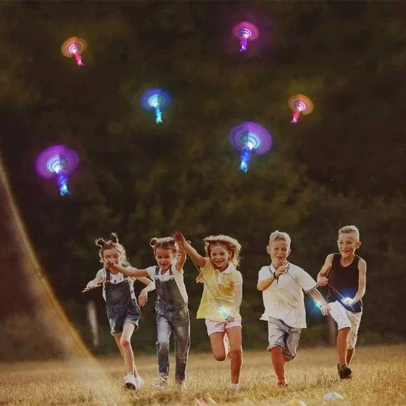 1/10/30/50 stücke Erstaunliche Licht Spielzeug Pfeil Rakete Hubschrauber Fliegen Spielzeug LED Licht Spielzeug Party Spaß Geschenke Gummiband Katapult