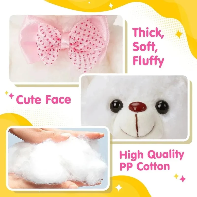 22 cm leuchtender Bär, Teddy, Stoffpuppe mit LED, süßes Tier, weiches Plüschspielzeug, Nachtlicht, leuchtender Bär, sensorisches Spielzeug, Geschenk für Kinder