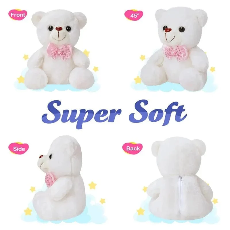 22 cm leuchtender Bär, Teddy, Stoffpuppe mit LED, süßes Tier, weiches Plüschspielzeug, Nachtlicht, leuchtender Bär, sensorisches Spielzeug, Geschenk für Kinder