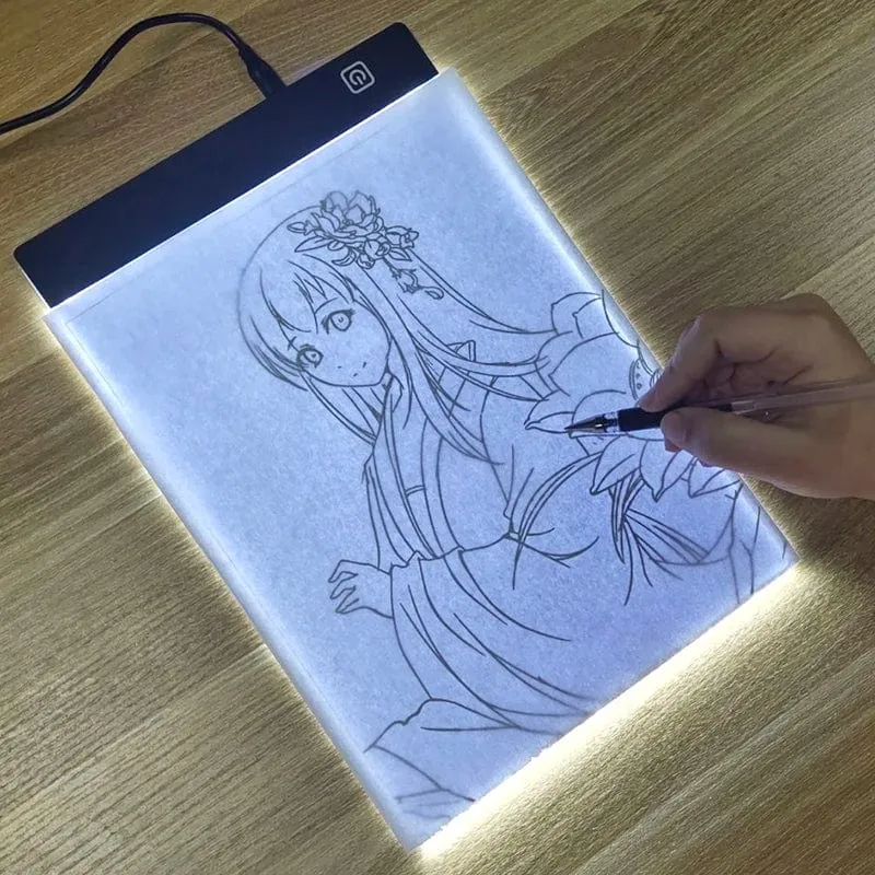 Led Zeichnung Kopie Pad 3 Ebene Dimmbare Bord Tisch Animation Malerei Pädagogisches Spielzeug Geschenk Einstellbare Licht Notizblock Für Kinder