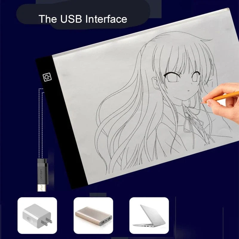 Led Zeichnung Kopie Pad 3 Ebene Dimmbare Bord Tisch Animation Malerei Pädagogisches Spielzeug Geschenk Einstellbare Licht Notizblock Für Kinder