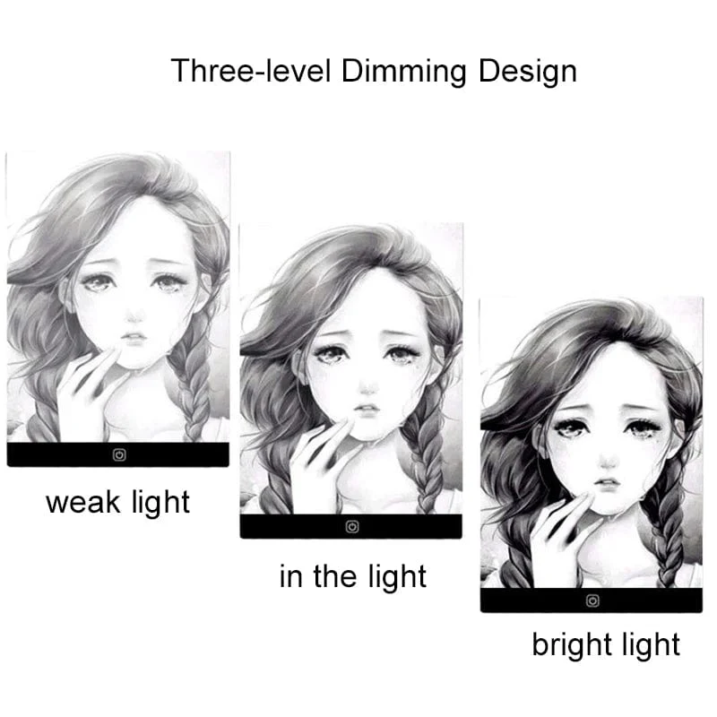 Led Zeichnung Kopie Pad 3 Ebene Dimmbare Bord Tisch Animation Malerei Pädagogisches Spielzeug Geschenk Einstellbare Licht Notizblock Für Kinder