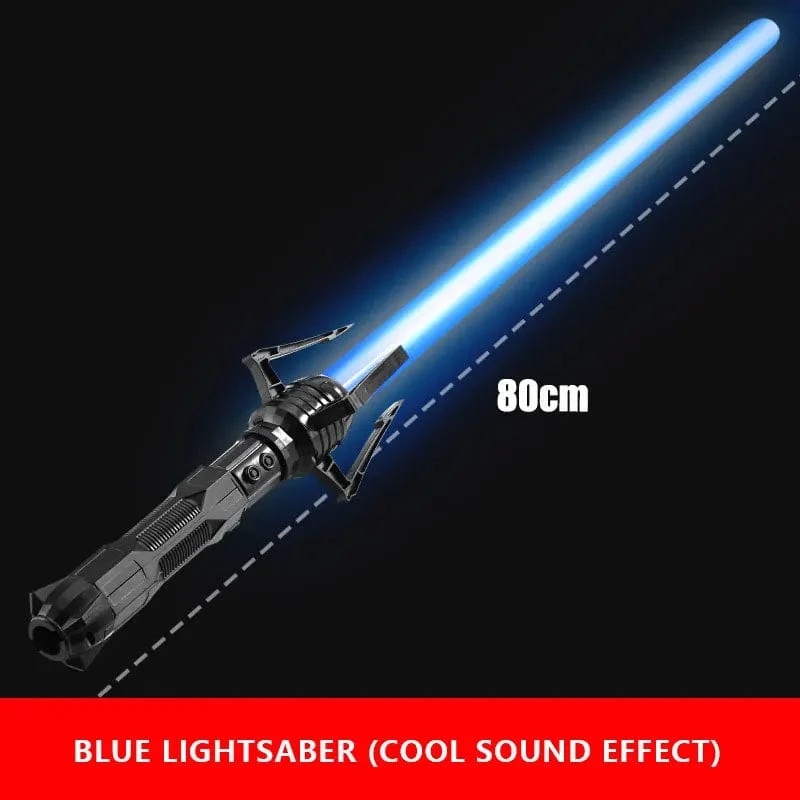 Spielzeug-Laserschwert, rotes und blaues Doppelschwert, einziehbares Zwei-in-Eins-Lichtschwert, Jedi-Cosplay-Waffe, Kampfkunst-Aufführung für Kinder