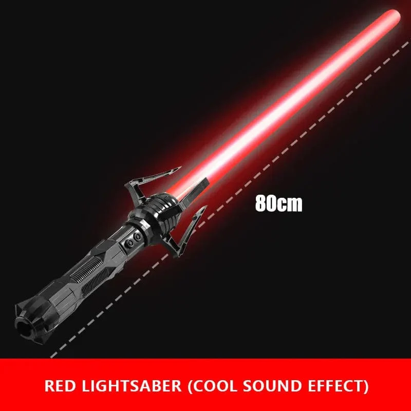Spielzeug-Laserschwert, rotes und blaues Doppelschwert, einziehbares Zwei-in-Eins-Lichtschwert, Jedi-Cosplay-Waffe, Kampfkunst-Aufführung für Kinder