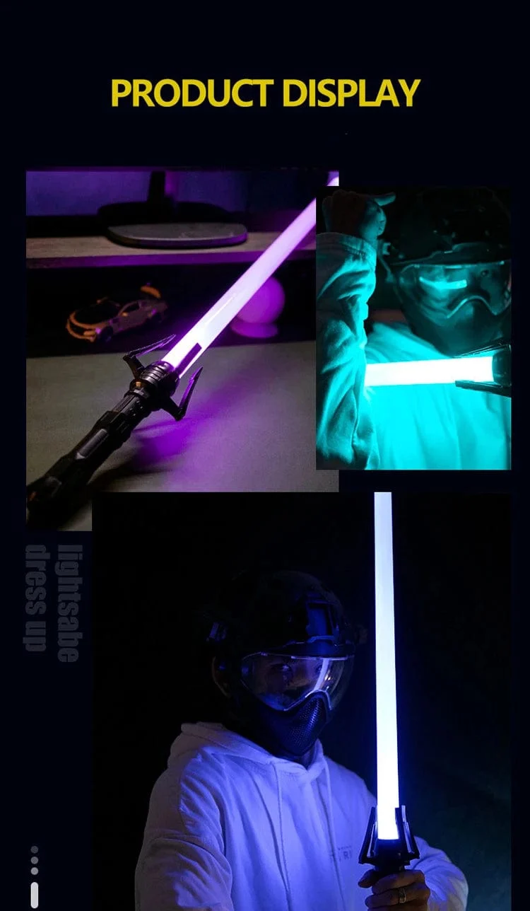 Spielzeug-Laserschwert, rotes und blaues Doppelschwert, einziehbares Zwei-in-Eins-Lichtschwert, Jedi-Cosplay-Waffe, Kampfkunst-Aufführung für Kinder